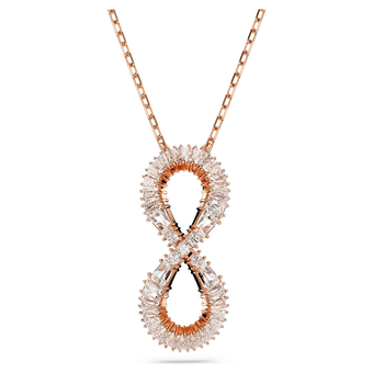 swarovski hyperbola pendant infinity white rose gold tone plated