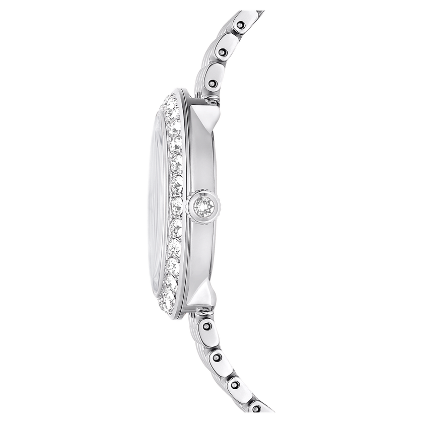 swarovski certa watch  swiss made  metal bracelet  silver tone  stainless steel