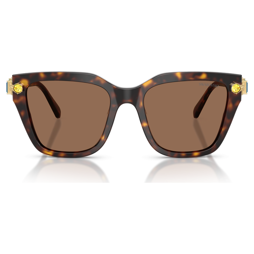 swarovski sunglasses  square shape  brown