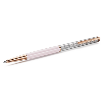 swarovski crystalline ballpoint pen  pink  pink lacquered  rose gold tone plated