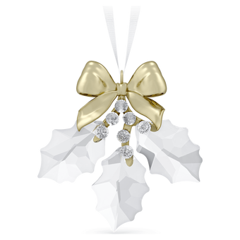 swarovski holiday magic holly leaves ornament