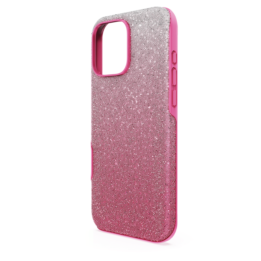 swarovski high smartphone case  color gradient  iphone  16 pro max  pink