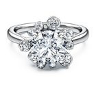 swarovski galaxy ring  lab grown diamonds 2 ct tw  round shape  18k white gold