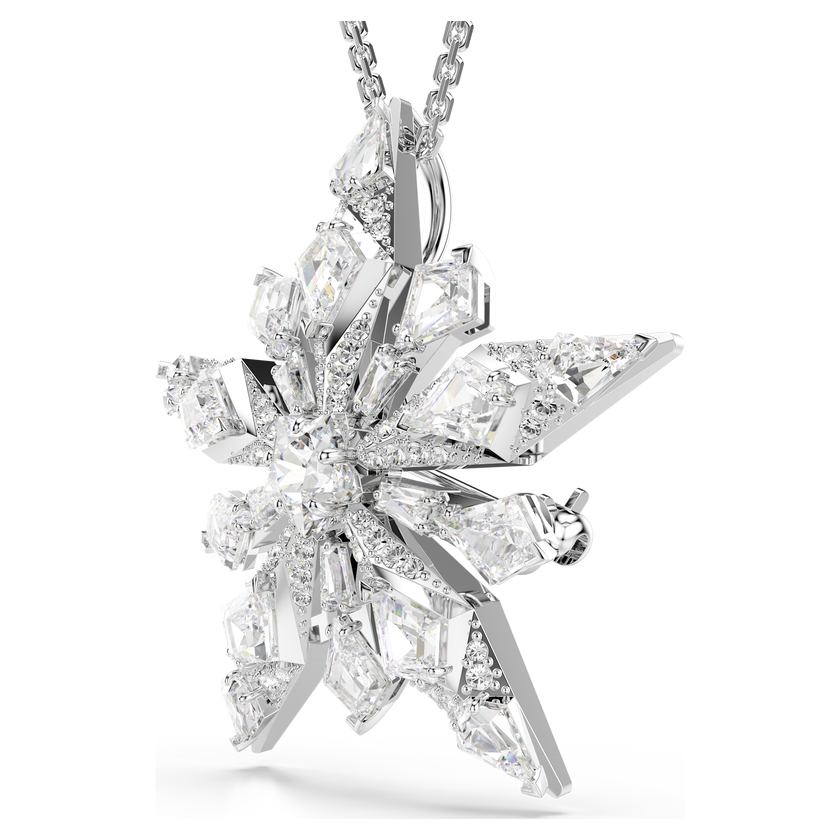 swarovski idyllia pendant  star  white  rhodium plated