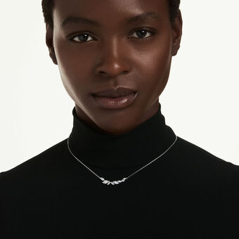 swarovski mesmera necklace  marquise cut  white  rhodium plated