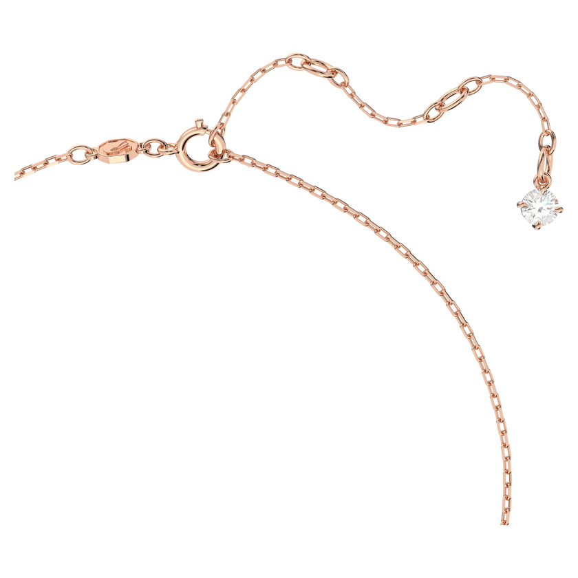 swarovski millenia necklace  octagon cut  purple  rose gold tone plated