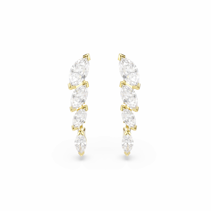 swarovski mesmera set  set  2   marquise cut  white  18k gold finish