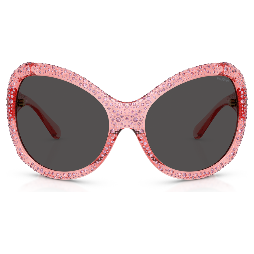 swarovski sunglasses  oversized  cat eye shape  sk6052  pink