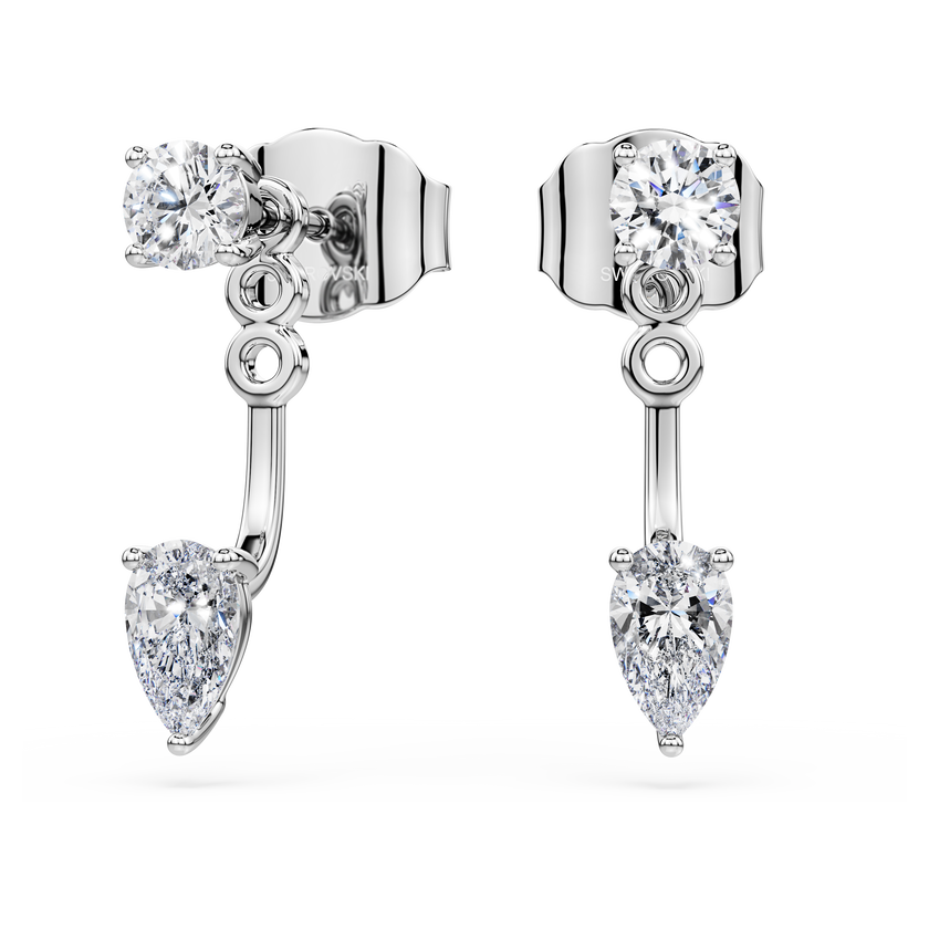 swarovski galaxy earring jackets  lab grown diamonds 0 82 ct tw  mixed shapes  sterling silver