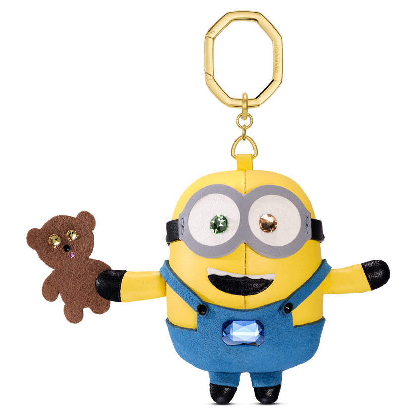 swarovski minions bag charm  multicolored  gold tone plated
