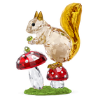 swarovski idyllia squirrel and mushrooms