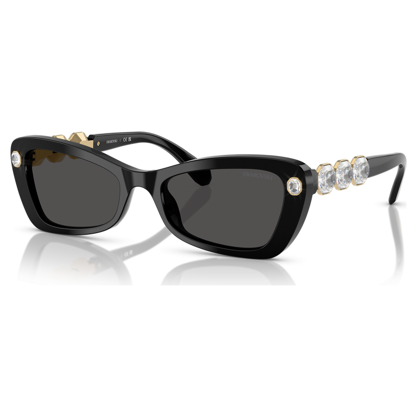swarovski sunglasses  rectangular shape  sk6033  black