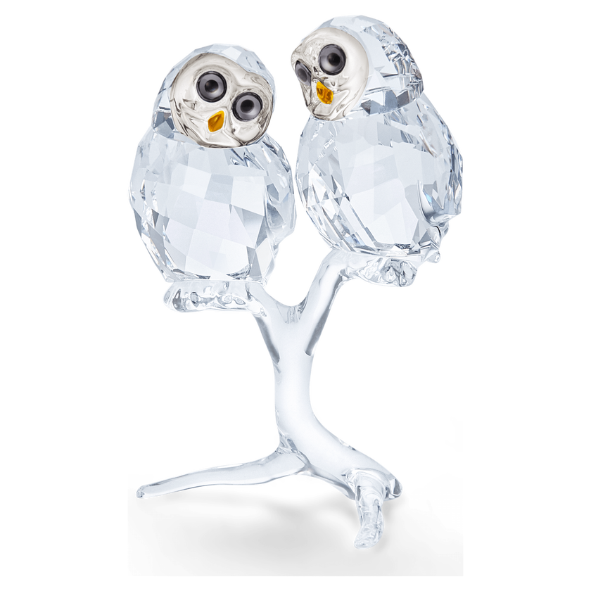 swarovski feathered beauties owl couple