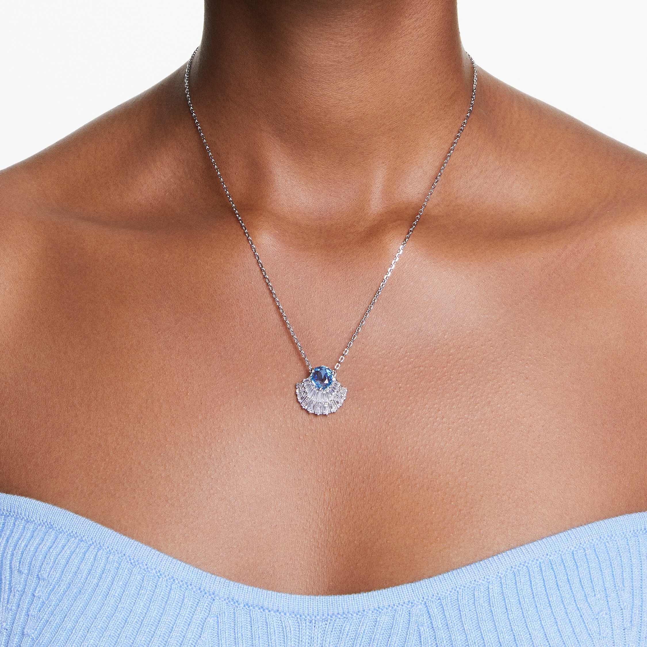 Swarovski blue pendant necklace on sale