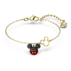 swarovski mickey bracelet black gold tone plated