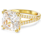 swarovski stilla cocktail ring square cut white gold tone plated