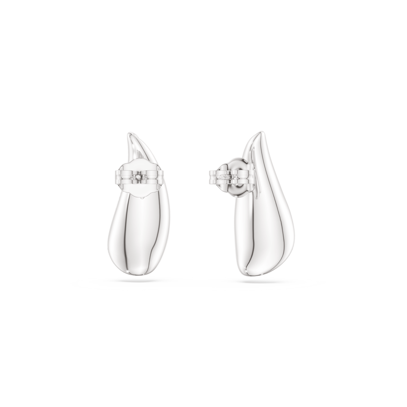 swarovski classica drop earrings  round cut  white  sterling silver