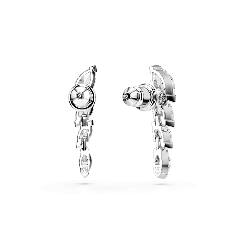 swarovski mesmera earrings  marquise cut  white  rhodium plated