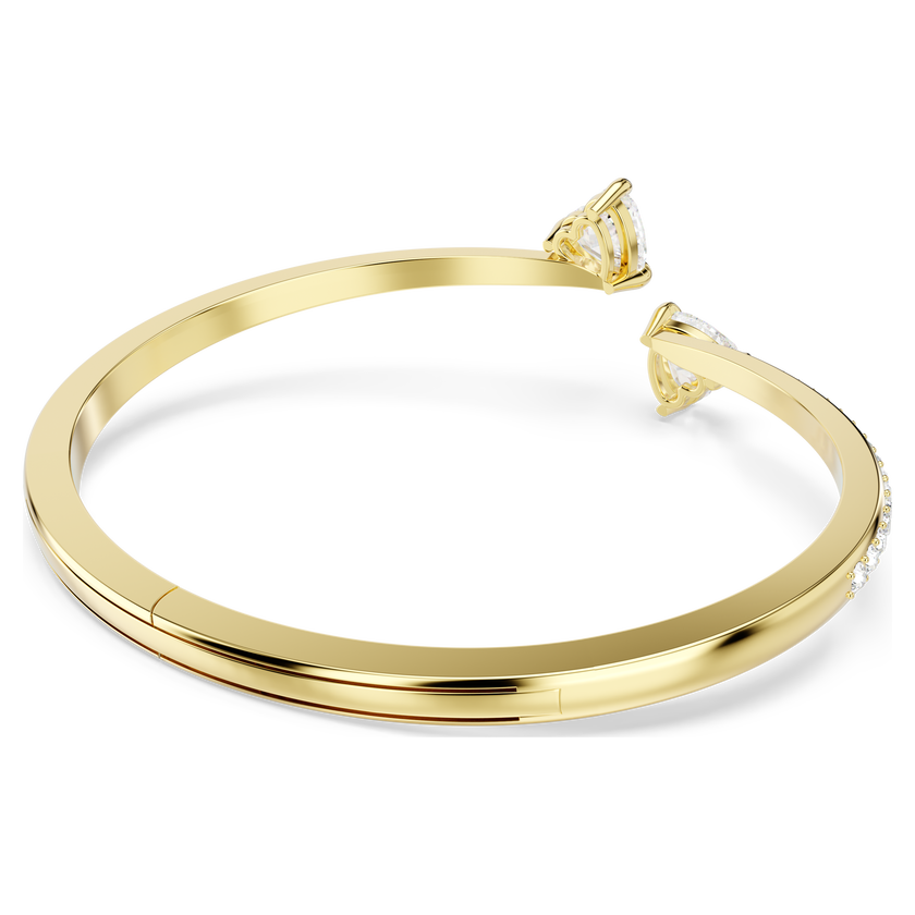 swarovski mesmera attract bangle  heart  white  gold tone plated