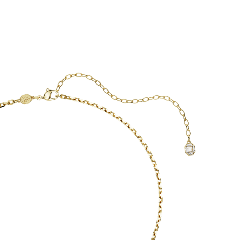 swarovski idyllia pendant  mixed cuts  apple  green  gold tone plated