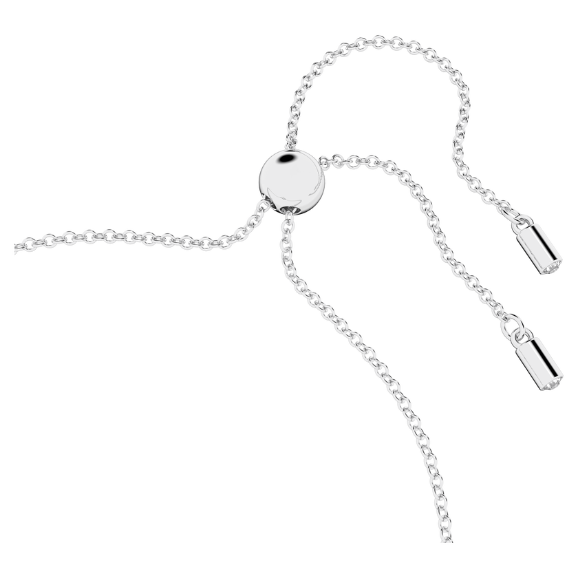 swarovski hyperbola bracelet  infinity and heart  white  rhodium plated