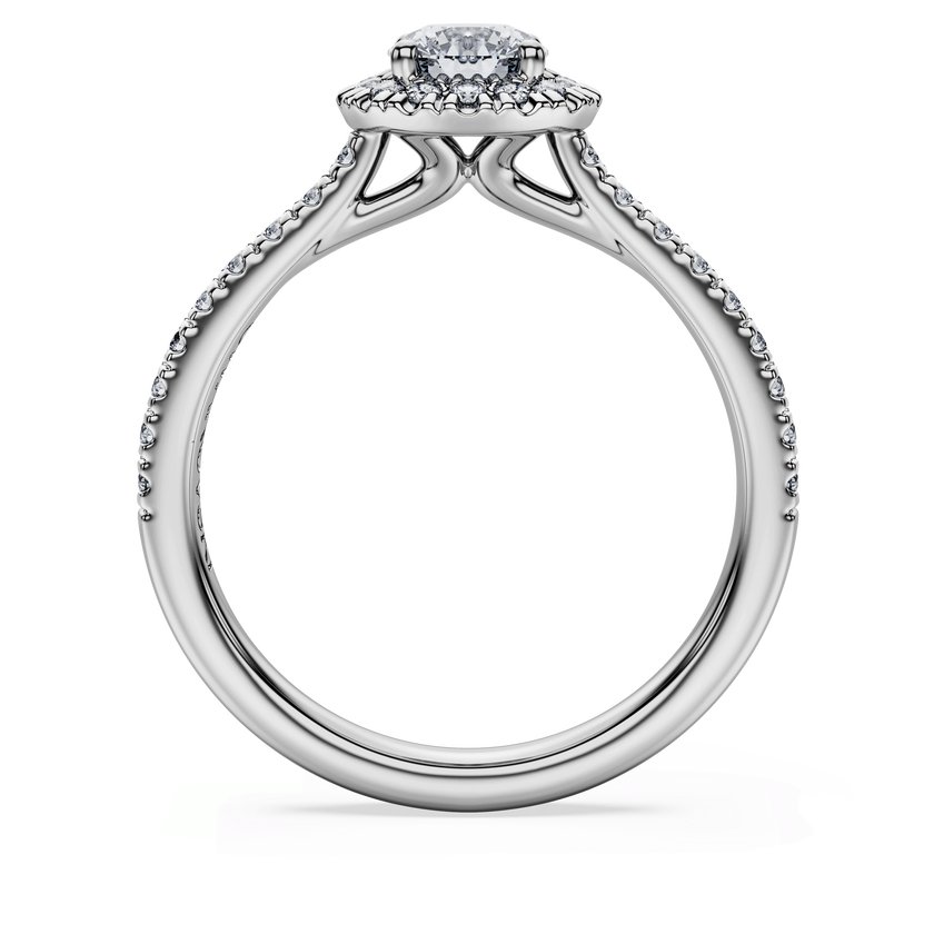 swarovski eternity halo solitaire ring  laboratory grown diamonds 0 8 ct tw  18k white gold