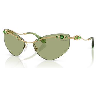 swarovski sunglasses  cat eye shape  sk7039  gold tone