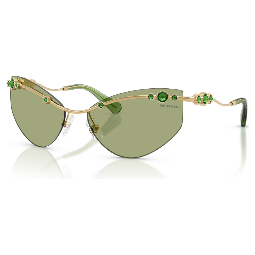 swarovski sunglasses  cat eye shape  sk7039  gold tone