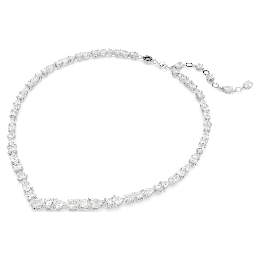 swarovski mesmera necklace  mixed cuts  white  rhodium plated