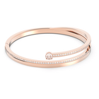 swarovski fresh bangle  white  rose gold plataed