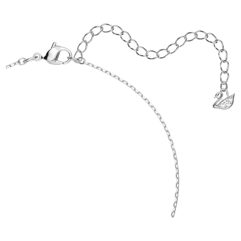 swarovski dancing swan necklace  swan  blue  rhodium plated