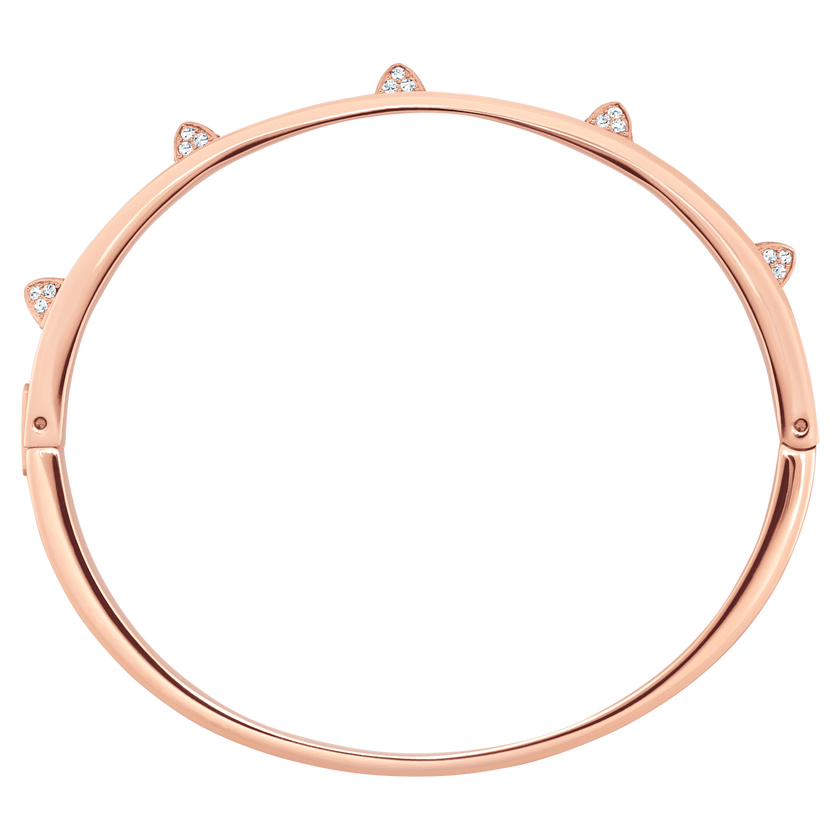 swarovski dextera bangle  white  rose gold tone finish