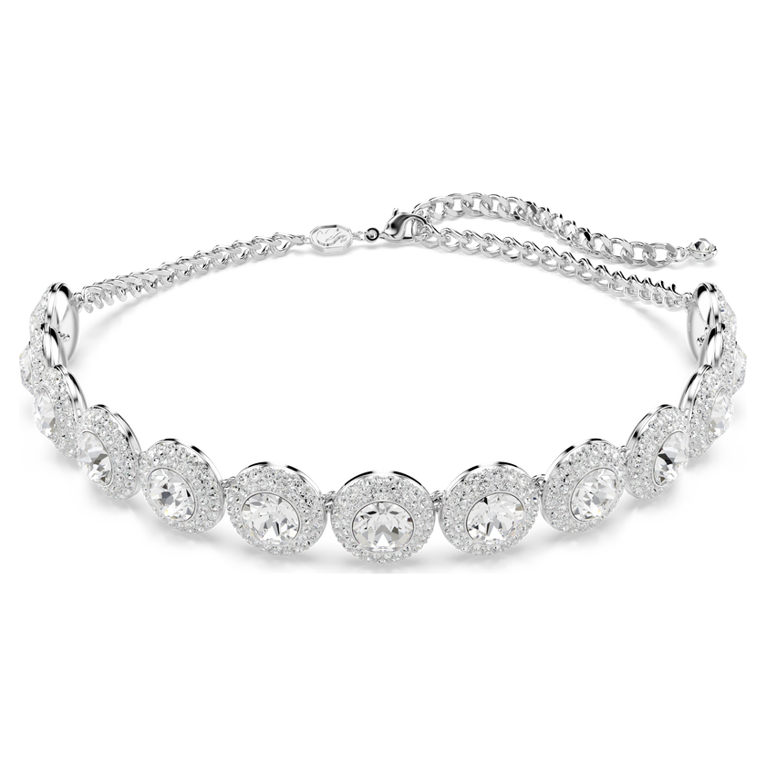 swarovski una angelic choker  white  rhodium plated