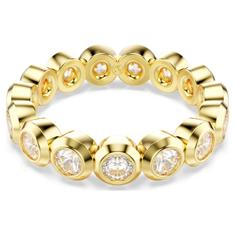 swarovski imber ring round cut white gold tone plated