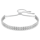 swarovski matrix tennis bracelet round cut white rhodium plated
