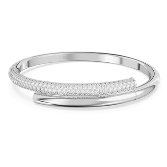swarovski dextera bangle white rhodium plated