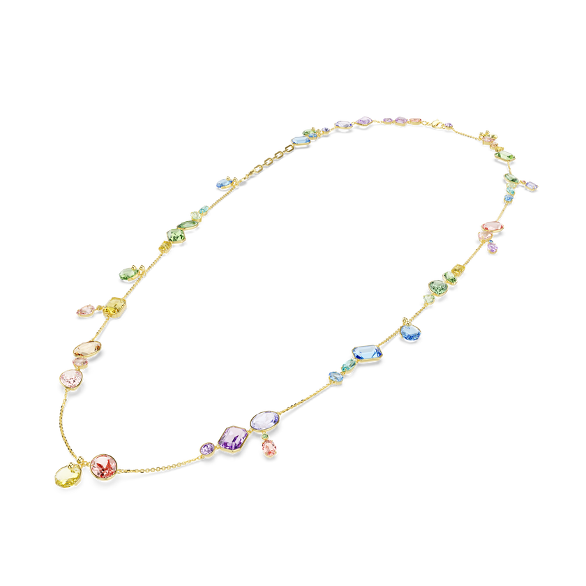 swarovski gema strandage  mixed cuts  multicolored  18k gold finish