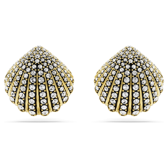 swarovski idyllia stud earrings shell white gold tone plated