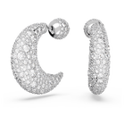 swarovski sublima drop earrings moon white rhodium plated