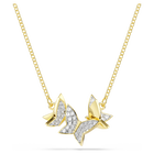 swarovski idyllia lilia necklace  butterfly  white  18k gold finish