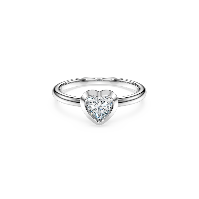 swarovski eternity solitaire ring  lab grown diamonds 0 5 ct tw  heart shape  sterling silver