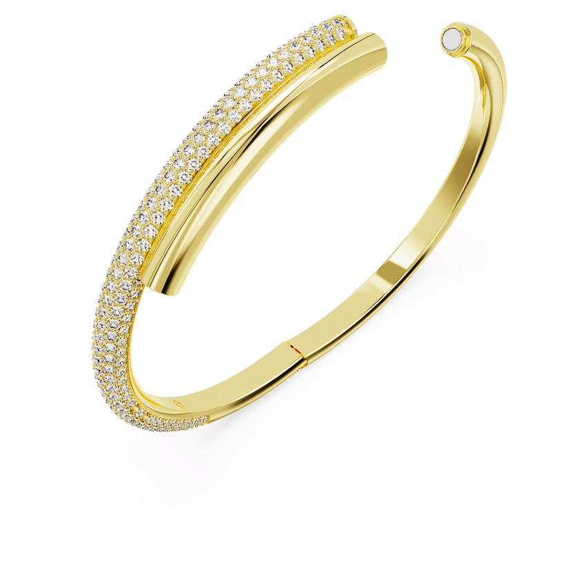 swarovski dextera bangle  white  gold tone plated