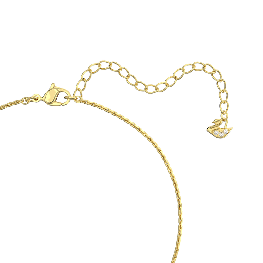 swarovski further necklace  intertwined circles  white  gold tone plated
