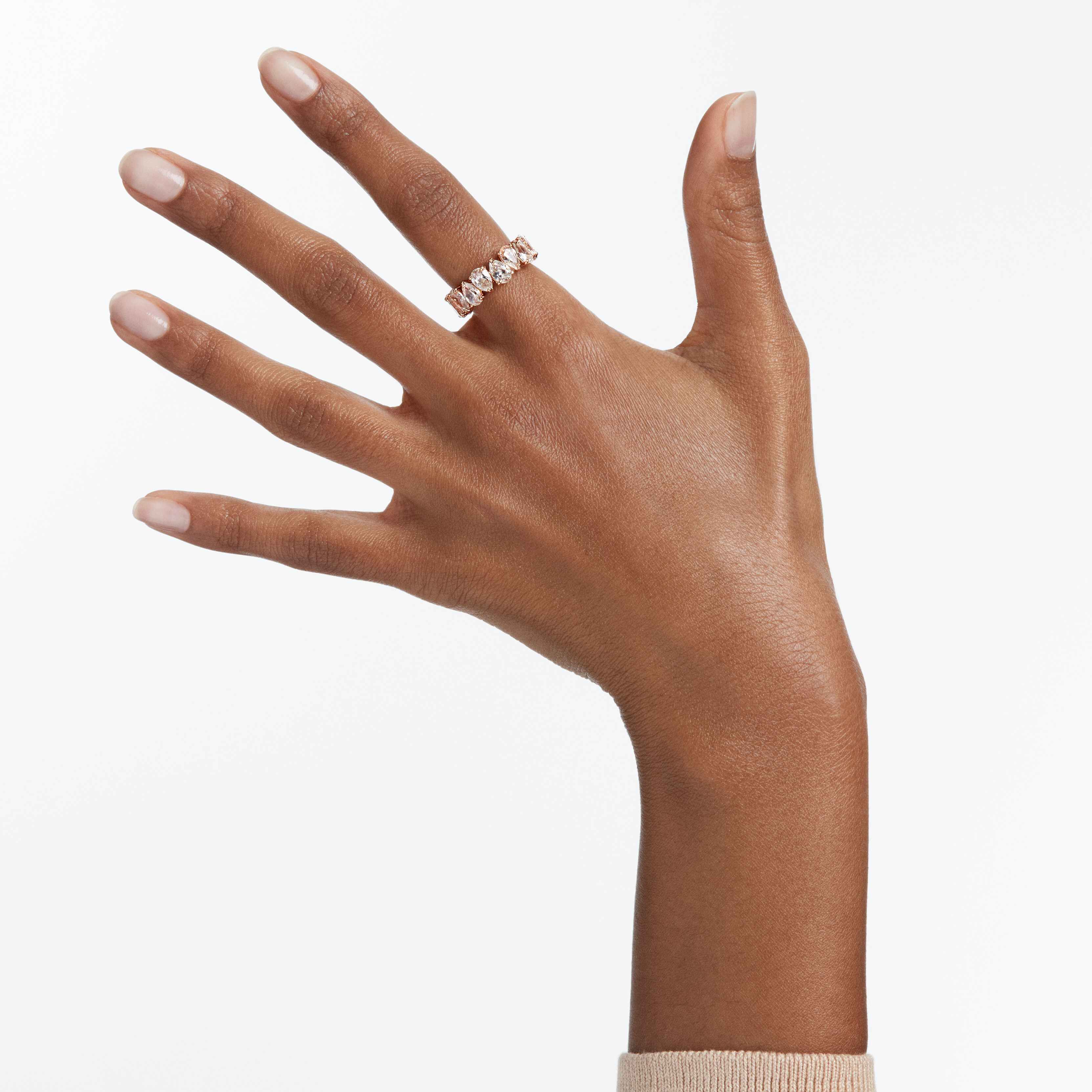 Buy Swarovski Matrix Vittore ring Drop cut White Rose gold tone plated