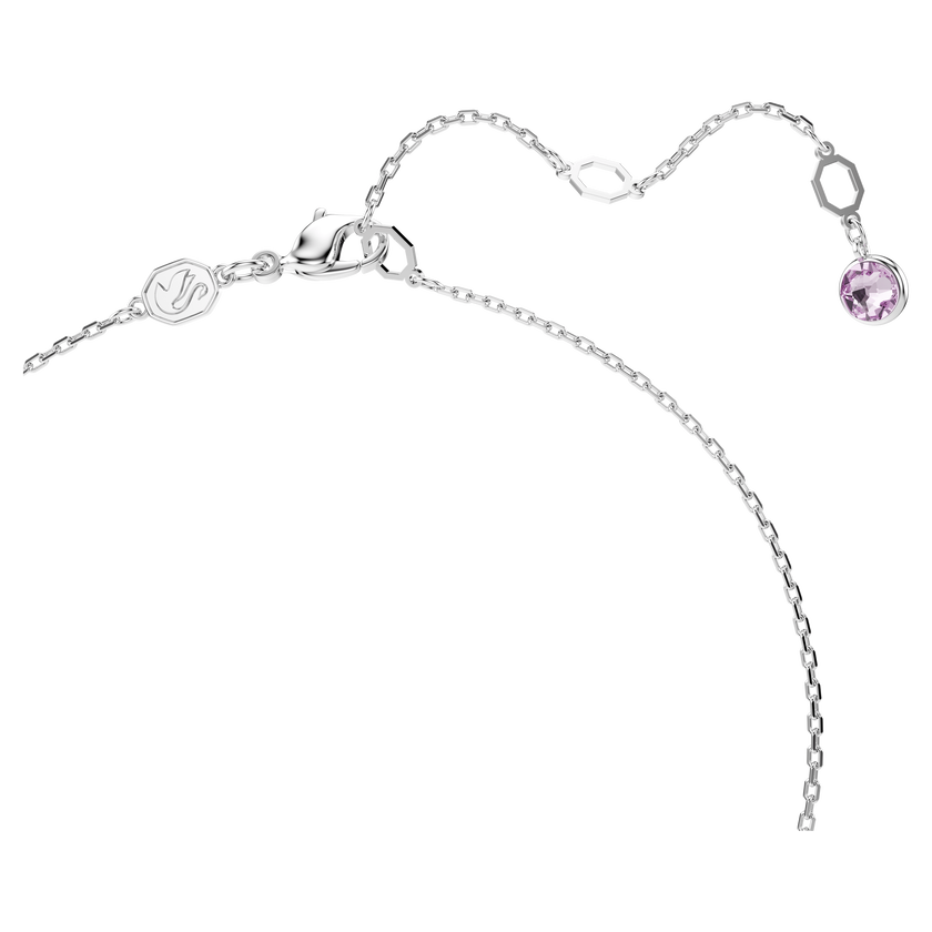 swarovski gema y pendant  mixed cuts  multicolored  rhodium plated
