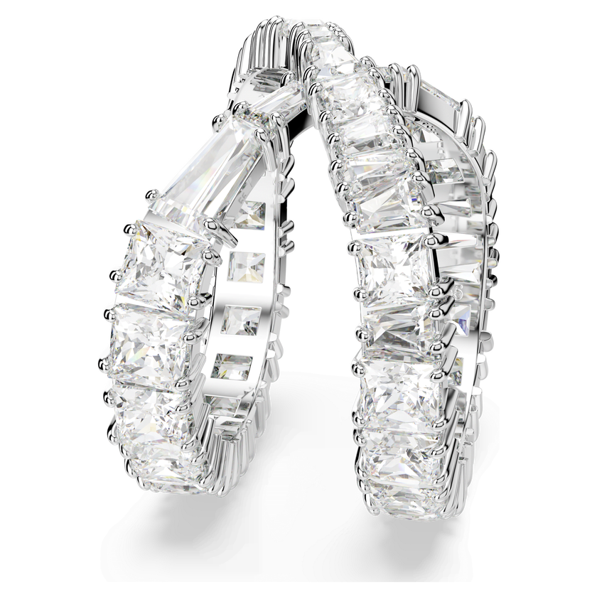 swarovski hyperbola ring  infinity  white  rhodium plated