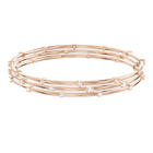 swarovski pen lope cruz moonsun cluster bangle  white  rose gold plating