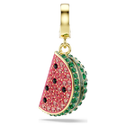 swarovski idyllia charm  mixed cuts  watermelon  multicolored  gold tone plated