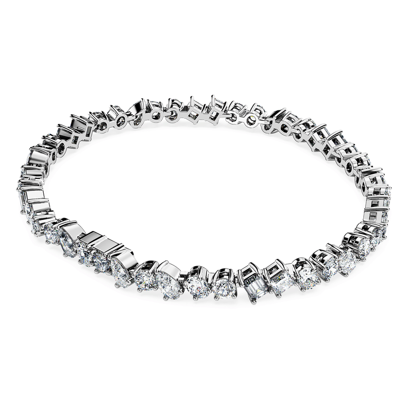 swarovski galaxy tennis bracelet  laboratory grown diamonds 4 9 ct tw  18k white gold