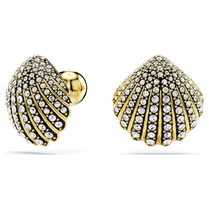 swarovski idyllia stud earrings  shell  white  gold tone plated